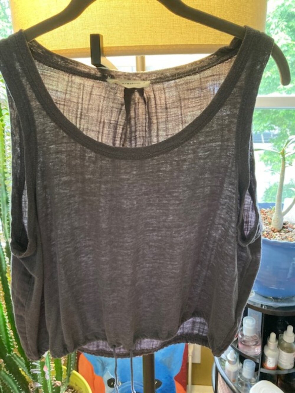 I am selling a cropped gauze Lucky Brand top